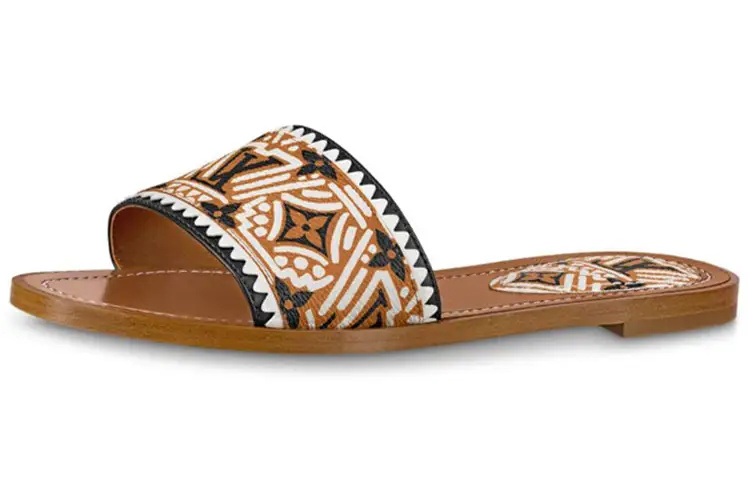 LOUIS VUITTON Crafty Lock It Slides 'Brown Black White' Women's