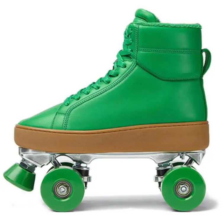 Bottega Veneta Quilt Rollers Leather High top Outdoor Shoes Women's Green