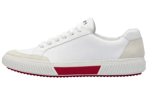 PRADA Stylish Skateboarding Shoes Men's White Red
