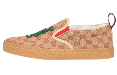 GUCCI Stylish Skateboarding Shoes Men's Orange Red