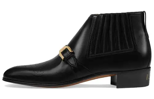 GUCCI GG Ankle Boots Men's Black