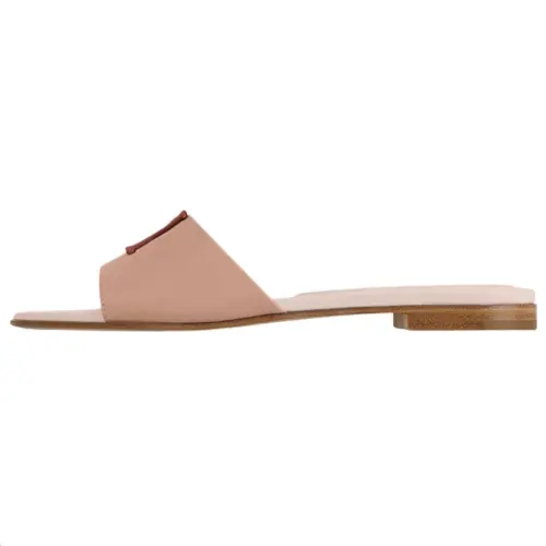 LOUIS VUITTON Slide Slippers Women's Gray Pink