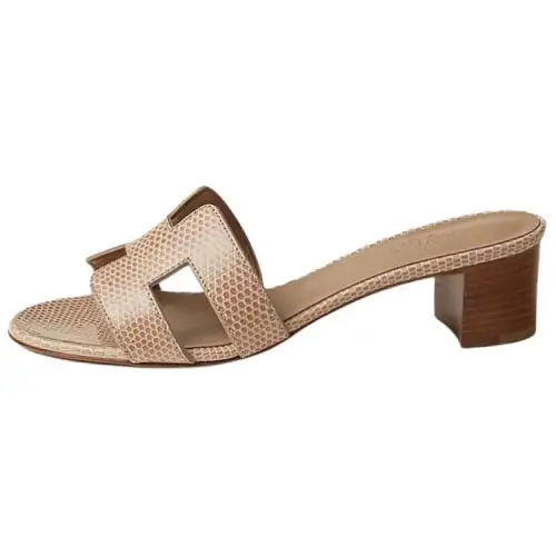 HERMES Oasis Slide Slippers 5cm Women's Beige