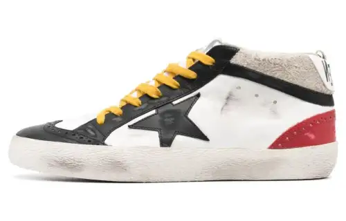 Golden Goose Mid-Star Leather Sneakers