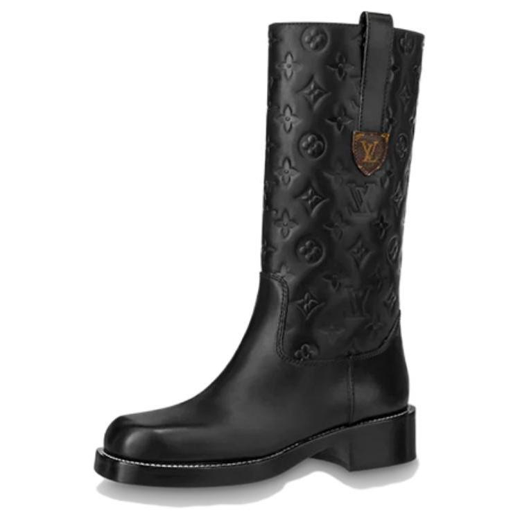 LOUIS VUITTON Downtown Boots 'Black Monogram' Women's