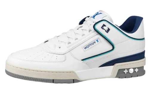 LOUIS VUITTON Trainer Sneaker White Blue