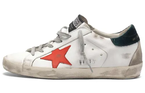 Golden Goose Super Star Stylish Skateboarding Shoes Women's White Distressed