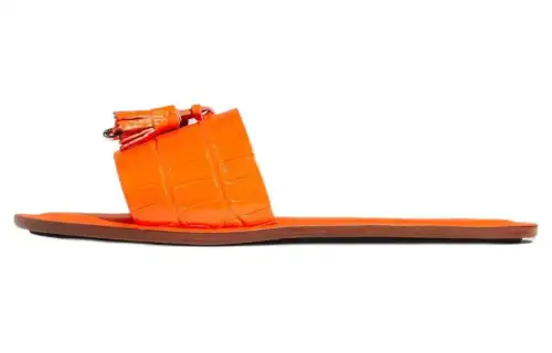 Loro Piana Slide Slippers Women's Orange