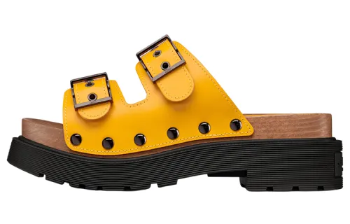 DIOR Diorquake Slide Slippers Women's Yellow