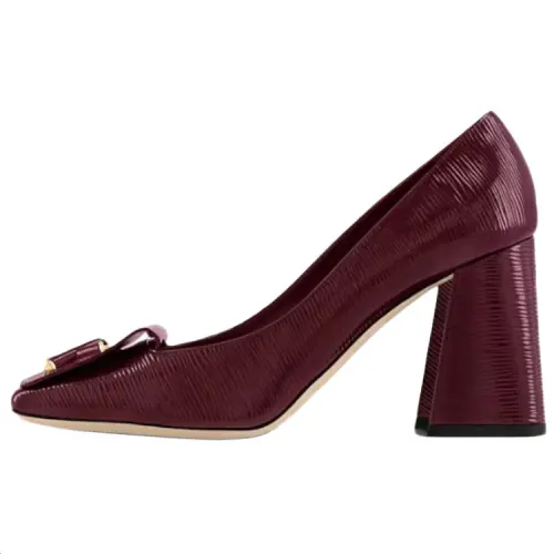LOUIS VUITTON Shake Spool Heel High Heels 8.5cm Women's Burgundy