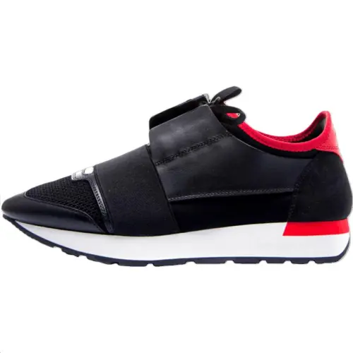 Balenciaga Race Runner Low top Casual Shoes Men's Black Red
