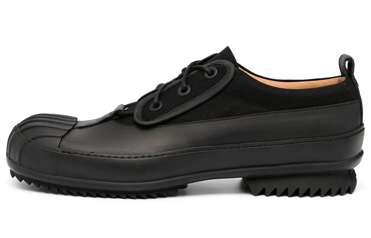 Maison Margiela Mason Margiela Leather Concave Textured Toe Derby Comfortable and Versatile Men's Casual Men's Black