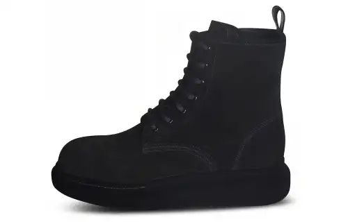 Alexander McQueen Leather Ankle Boots 'Black Suede'