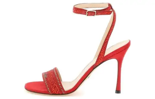 DIOR Dway One Strap Sandals Women's Red