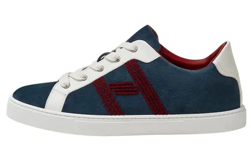 HERMES Avantage Suede Stylish Skateboarding Shoes Men's Blue