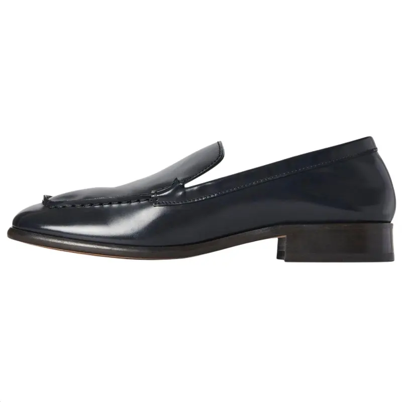 THE ROW Mensy Square-toe Leather Loafers