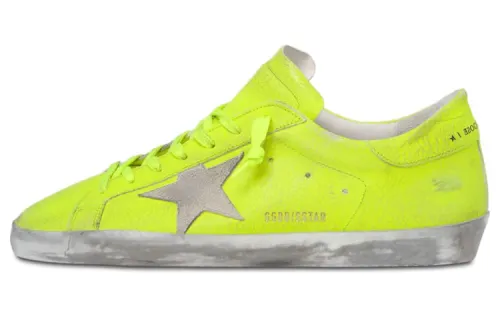 Golden Goose Super Star Skateboard Shoes Men's Low Top Neon Yellow
