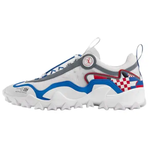 LOUIS VUITTON RUSH Low top Casual Shoes Women's Blue White