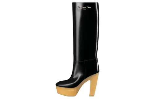 DIOR Diorunway Knee high Boots 13cm Women's Black