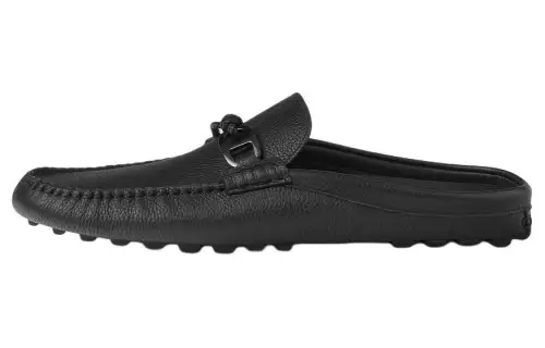 HERMES Icaro Loafers Men's Black