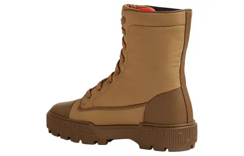 HERMES Fresh Crew Combat Boots 4cm Women's Brown
