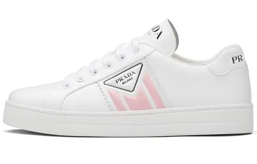 PRADA Low top Skateboard Shoes Women's White Pink