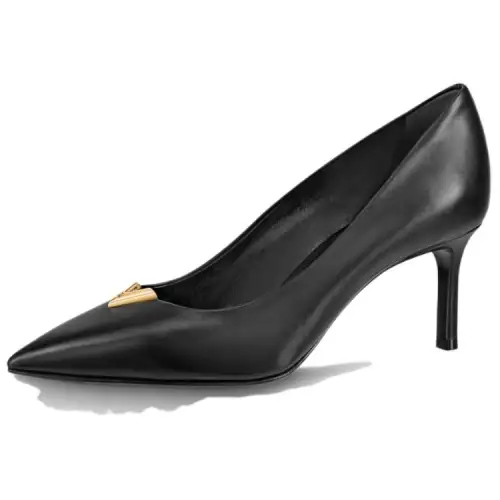 LOUIS VUITTON Heartbreaker Slim Heel High Heels 7.5cm Women's Black