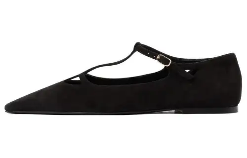 THE ROW Cyd Suede Ballerina Shoes