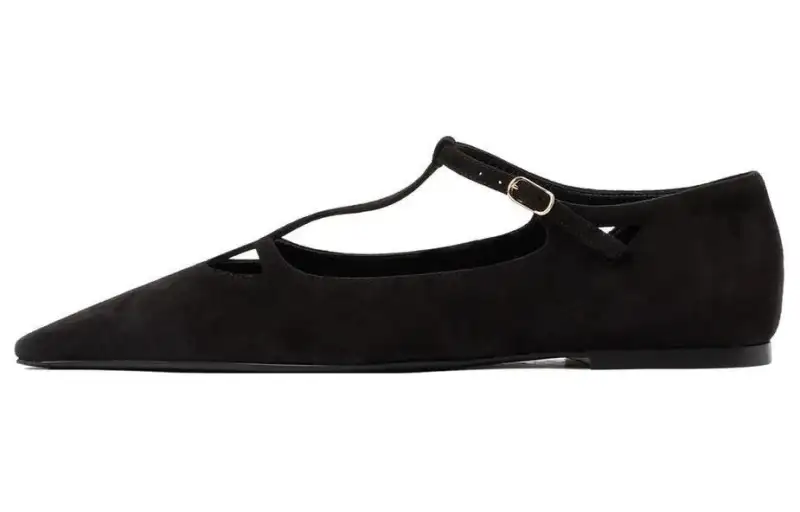 THE ROW Cyd Suede Ballerina Shoes