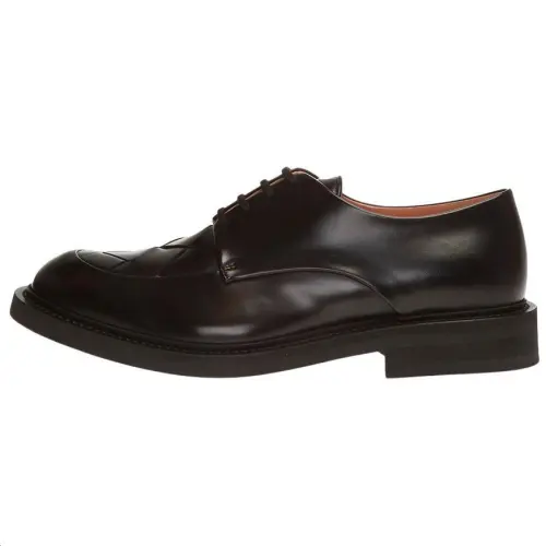 Bottega Veneta Intrecciato Dress Shoes Men's Dark Brown