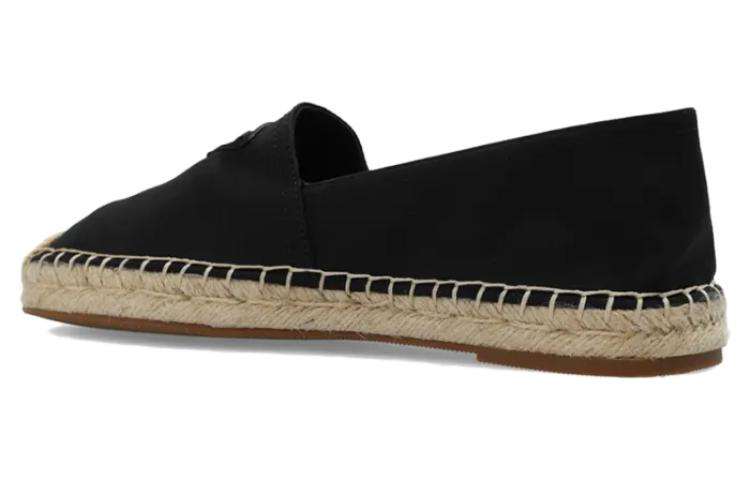 EMPORIO ARMANI Fabric Straw Woven Shoes Men's Black