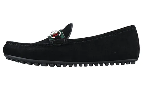 GUCCI Gommino Loafers Men's Black