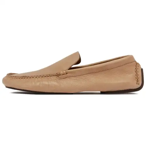 THE ROW Lucca Leather Loafers Women's Beige
