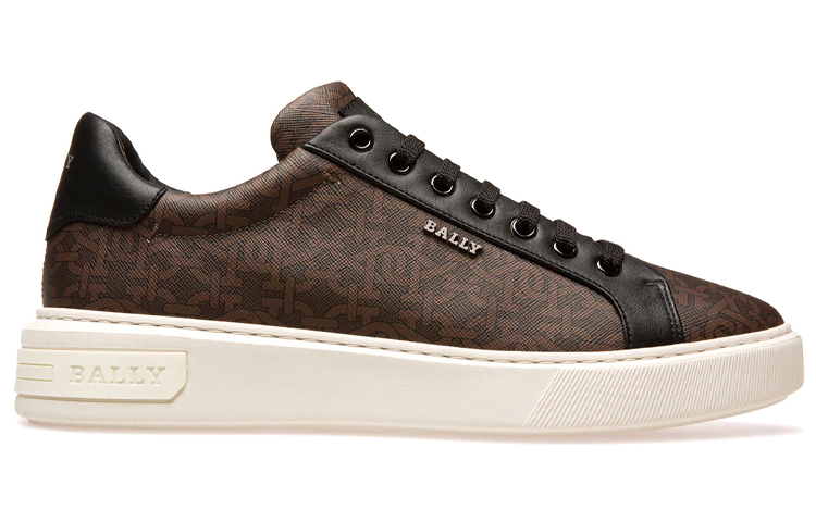 BALLY Fabric Low top Skateboard Shoes Men's Brown