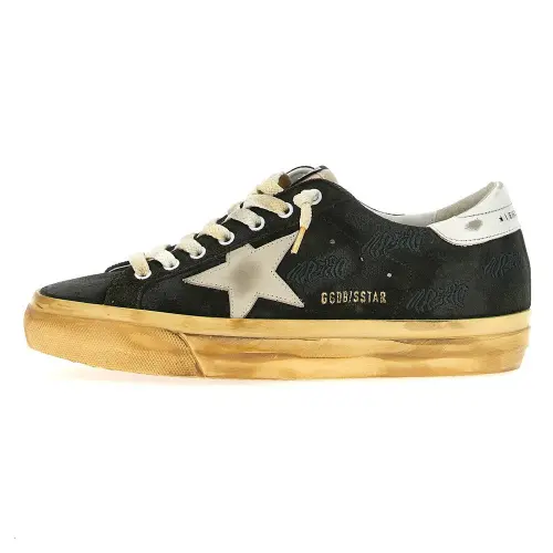 Golden Goose Super Star Leather Low top Skateboard Shoes Men's Black