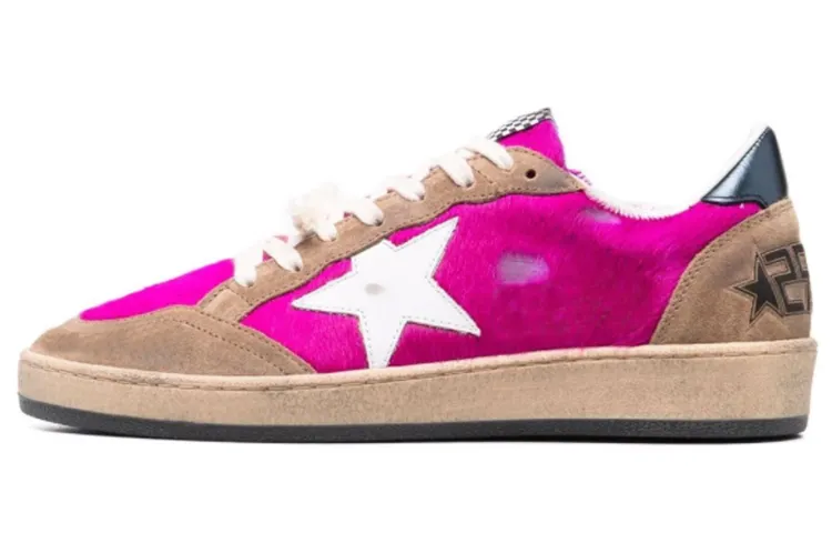 Golden Goose Ball Star Skateboard Shoes Women's Low Top Fuchsia