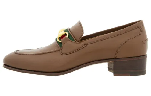 GUCCI Horsebit Casual Shoes Women's Brown