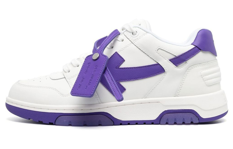 OFF WHITE Out Of Office Ooo Low Tops White Purple