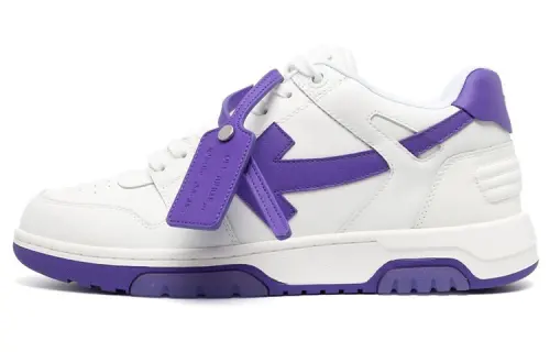 OFF WHITE Out Of Office Ooo Low Tops White Purple