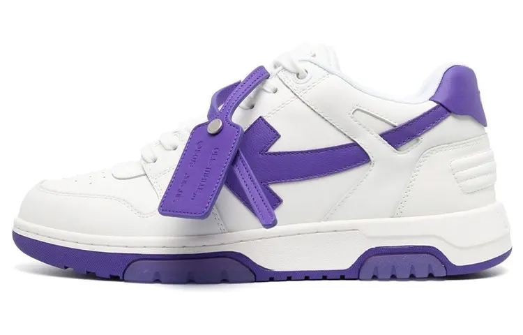 OFF WHITE Out Of Office Ooo Low Tops White Purple