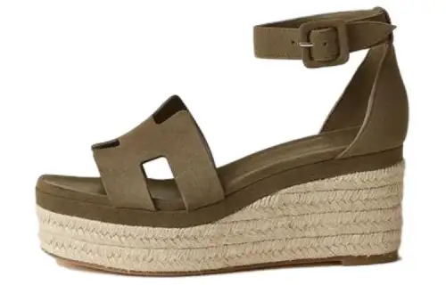 HERMES Elda One Strap Sandals Women's Jasper