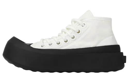 Bottega Veneta Jumbo Textile, Nylon Mid top Stylish Skateboarding Shoes Women's White