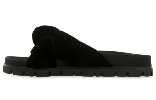 MIU MIU Slide Slippers Women's Black