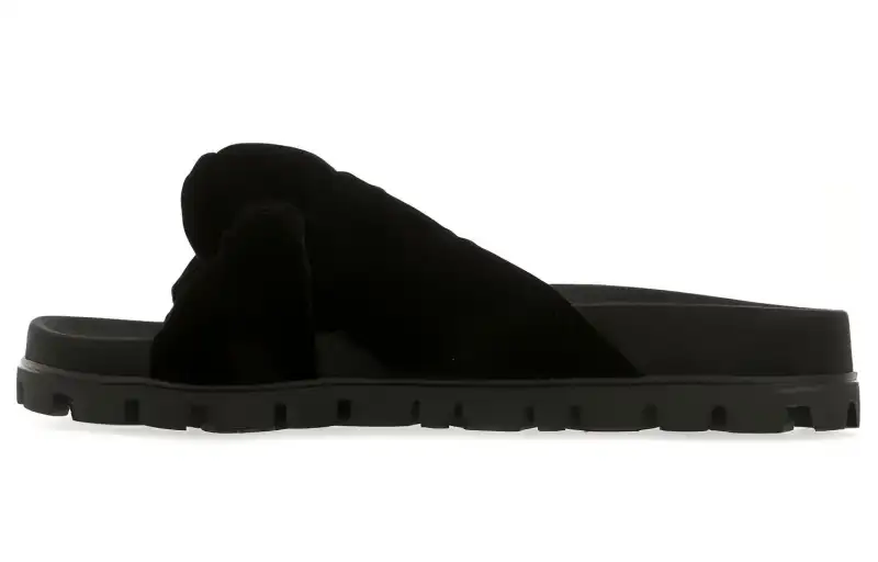 MIU MIU Slide Slippers Women's Black