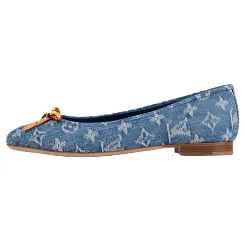 LOUIS VUITTON NINA Fabric Casual Shoes Women's Blue