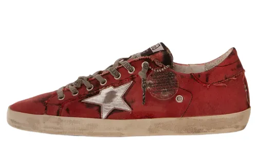 Golden Goose Super Star Lab Low top Stylish Skateboarding Shoes Men's Red