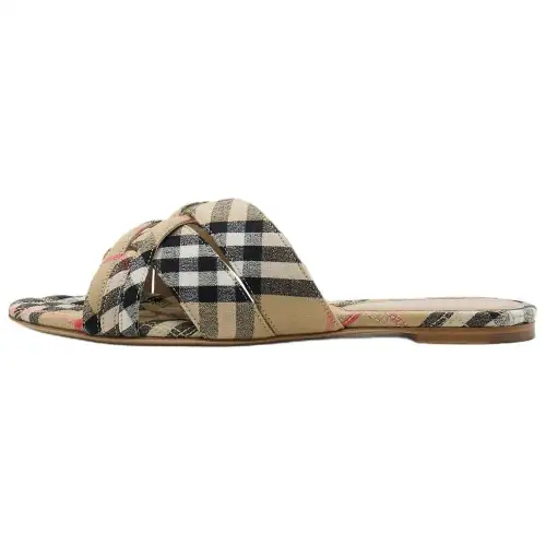 Burberry Slide Slippers Women's Beige