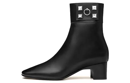 HERMES Decouverte 50 Ankle Boots Women's Black