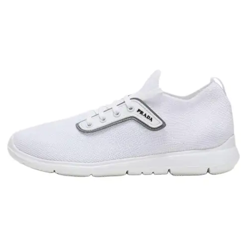PRADA Mesh Breathable Low top Casual Shoes Men's White
