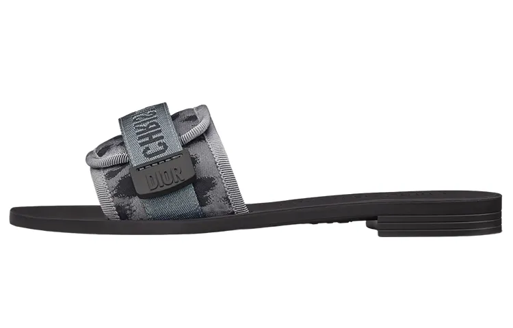 DIOR Diorevolution Flat Slide Slippers Women's Gray